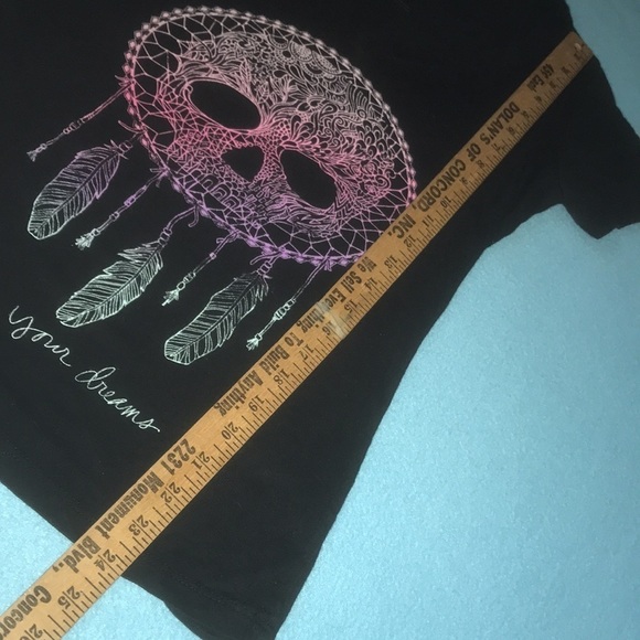 EMPYRE skull dream catcher v-neck short sleeve t-shirt tiny flaw size XS - Picture 5 of 7